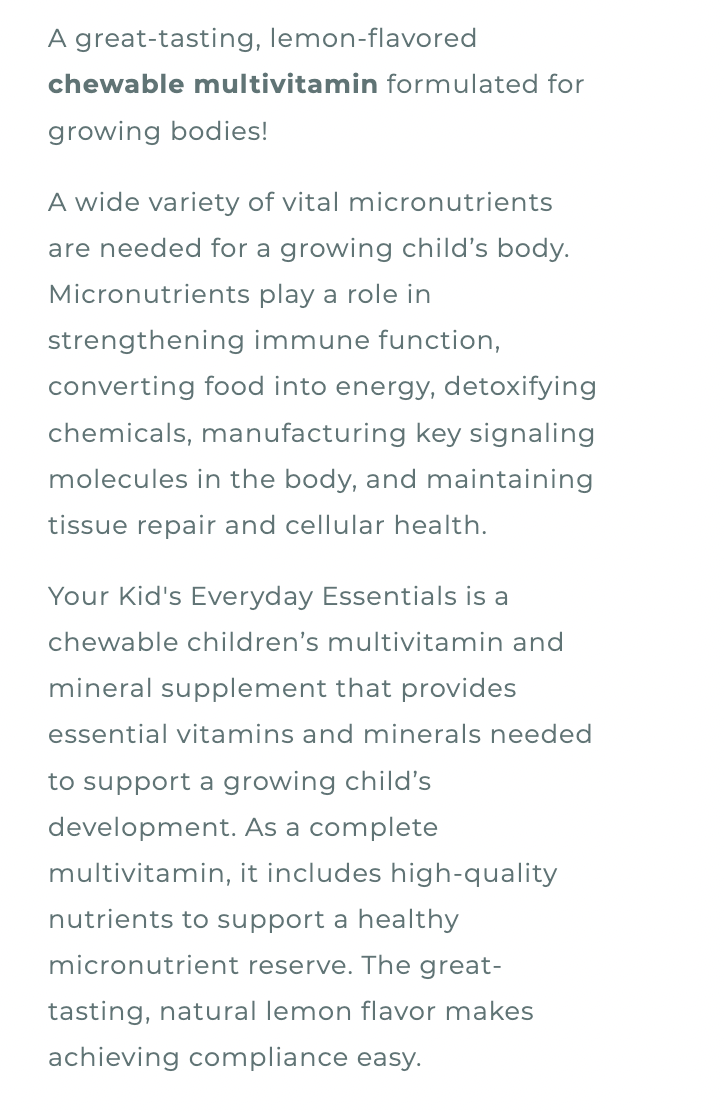 Your Kid's Everyday Essentials